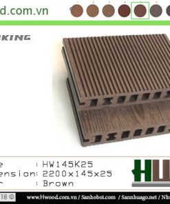 Sàn gỗ ngoài trời HW145K25 nâu
