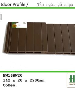 tấm ốp vảy cá ngoài trời HW168W20 cà phê