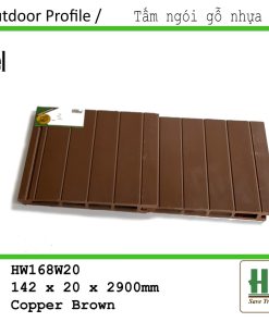 tấm ốp vảy cá ngoài trời HW168W20 nâu đỏ