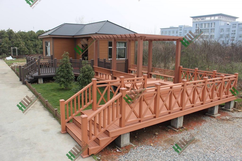 Trụ gỗ ngoài trời HW120C120