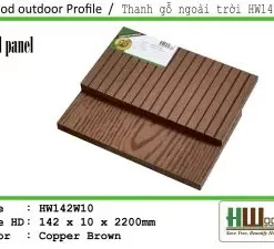 Tấm ốp đa năng ngoài trời HW142W10 nâu đỏ
