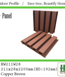 Tấm ốp lam sóng HW211W28 nâu đỏ