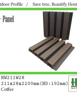 Tấm ốp lam sóng HW211W28 cà phê