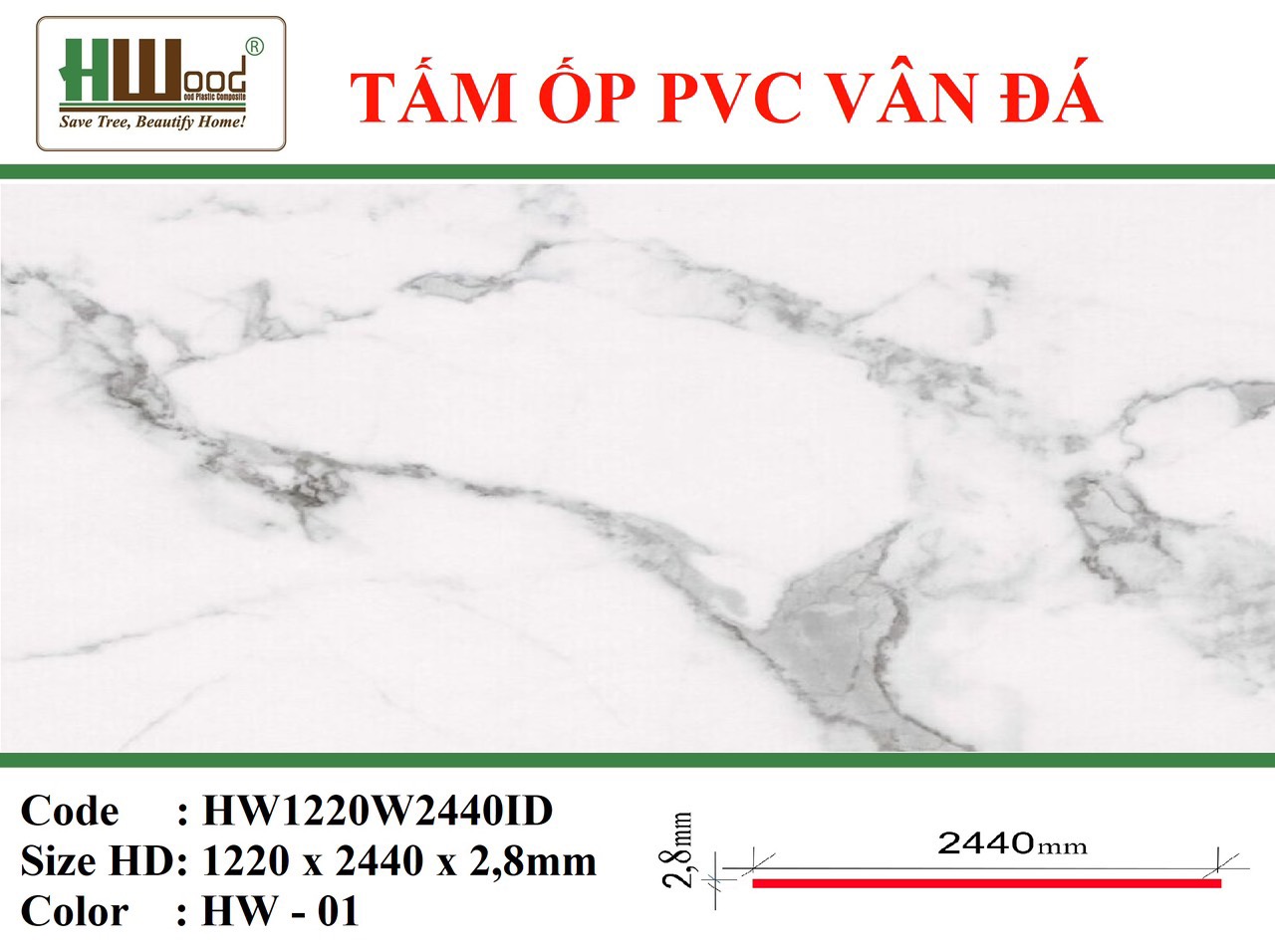 Tấm ốp PVC Đá Hoa Cương - Ảnh 3